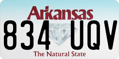 AR license plate 834UQV