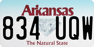 AR license plate 834UQW
