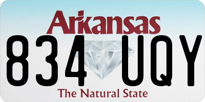 AR license plate 834UQY