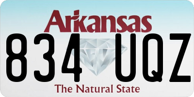 AR license plate 834UQZ