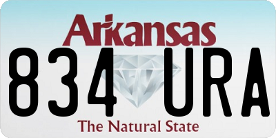 AR license plate 834URA