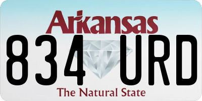 AR license plate 834URD