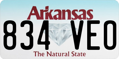 AR license plate 834VEO