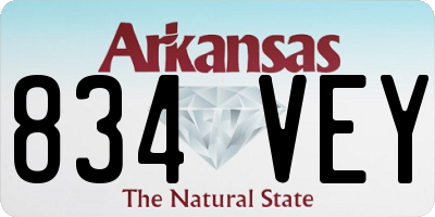 AR license plate 834VEY