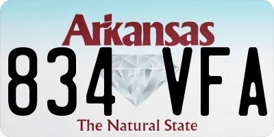 AR license plate 834VFA
