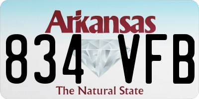 AR license plate 834VFB
