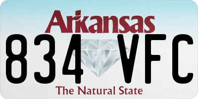 AR license plate 834VFC