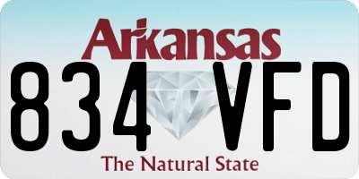 AR license plate 834VFD