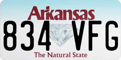 AR license plate 834VFG