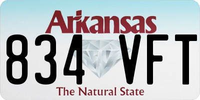 AR license plate 834VFT