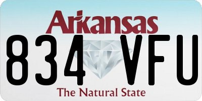AR license plate 834VFU