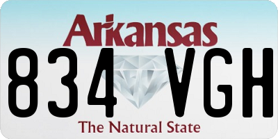 AR license plate 834VGH