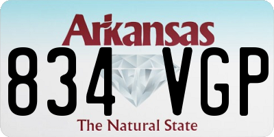 AR license plate 834VGP