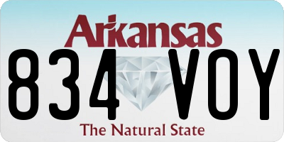 AR license plate 834VOY