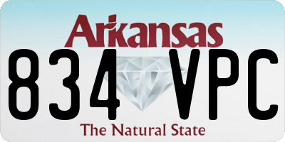 AR license plate 834VPC