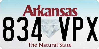 AR license plate 834VPX