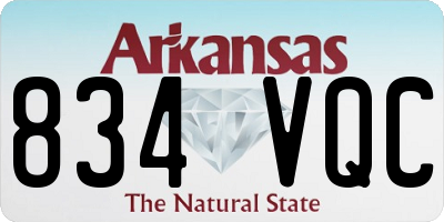AR license plate 834VQC