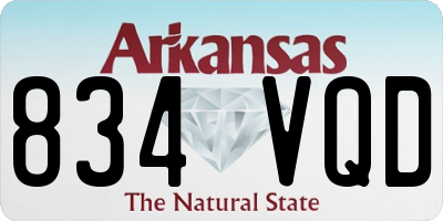 AR license plate 834VQD