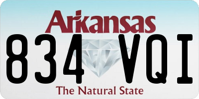 AR license plate 834VQI