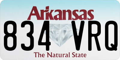 AR license plate 834VRQ