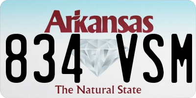 AR license plate 834VSM