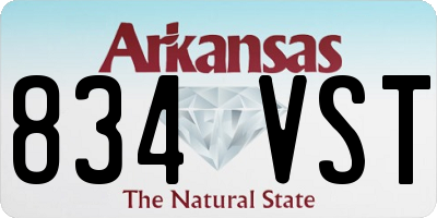 AR license plate 834VST