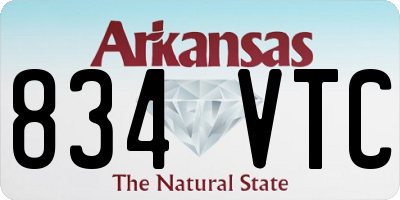 AR license plate 834VTC