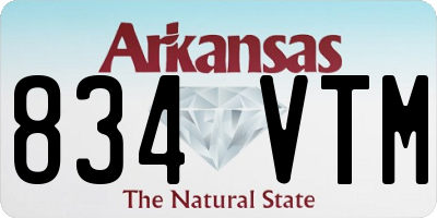 AR license plate 834VTM