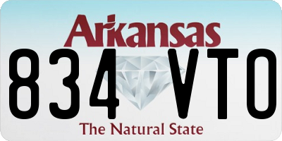 AR license plate 834VTO