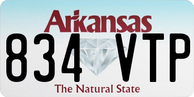 AR license plate 834VTP