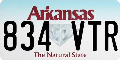 AR license plate 834VTR