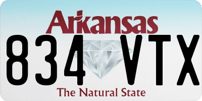 AR license plate 834VTX