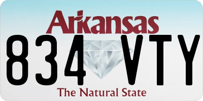 AR license plate 834VTY