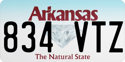 AR license plate 834VTZ
