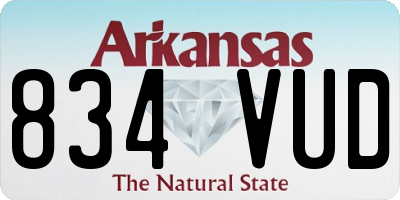 AR license plate 834VUD