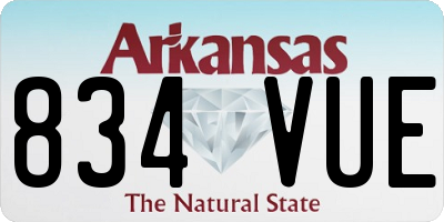 AR license plate 834VUE