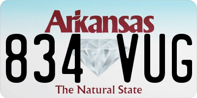AR license plate 834VUG