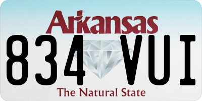 AR license plate 834VUI
