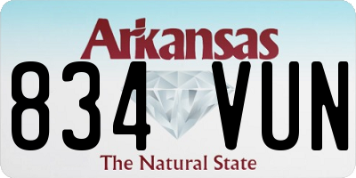 AR license plate 834VUN