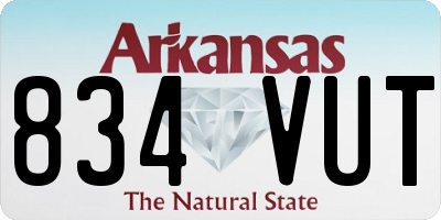 AR license plate 834VUT