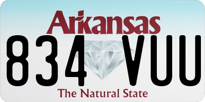 AR license plate 834VUU