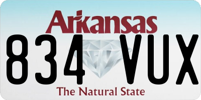 AR license plate 834VUX