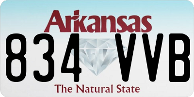 AR license plate 834VVB