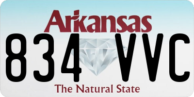 AR license plate 834VVC