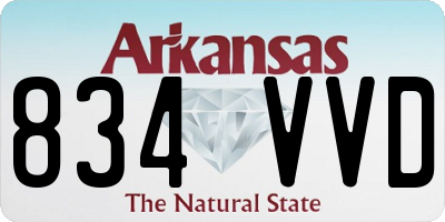 AR license plate 834VVD