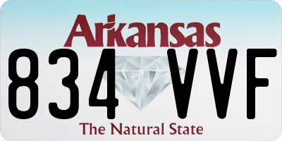 AR license plate 834VVF