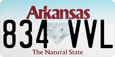 AR license plate 834VVL