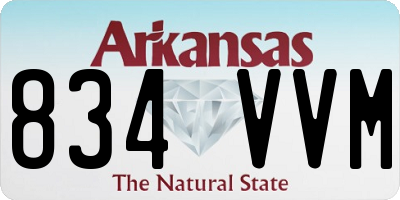 AR license plate 834VVM