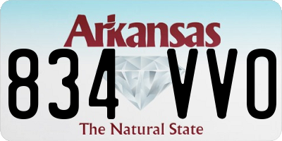AR license plate 834VVO