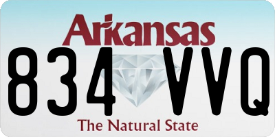 AR license plate 834VVQ